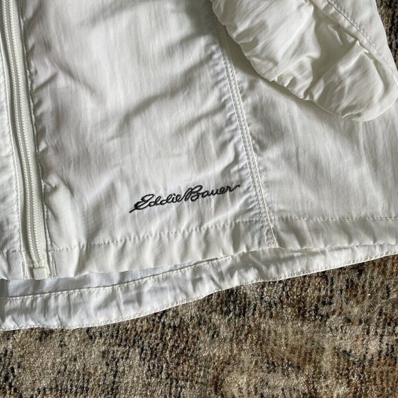 Eddie Bauer Womens First Ascent Travex Nylon Jacket Size XS Full Zip White Logo - Picture 7 of 16